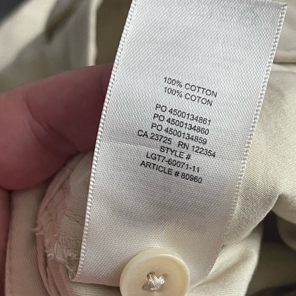 Wilfred free aritzia light khaki cotton cropped compass trouser pants - Picture 4 of 8